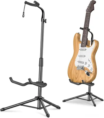 Support de guitare pliable Bee New, solide et robuste pour guitares électriques et acoustiques classiques