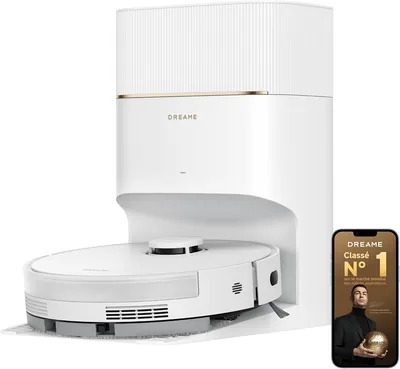 DREAME D20 Pro Plus 2-i 1 Robotväggfrittsvarare, 13000Pa, Dubbel borsta, Automatisk tomt, Lasnavigering, Distanssensor, Djur