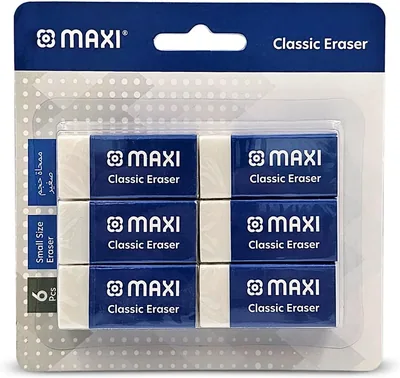 Maxi Classic Dust Free Eraser Medium (6pc Blister) - School & Office Use