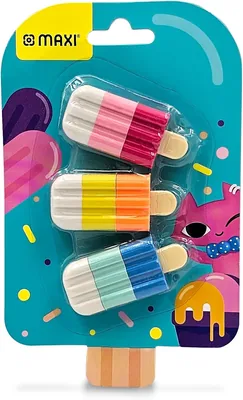 Maxi 3D Eraser Icecreem Stick [Pack of 3] - 55% Off