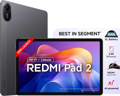 Redmi Pad 2 Wi-Fi + Cellular, Active Pen Support, 27.94cm(11") Model, 2.5K Sharp & Clear Display, 8G