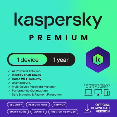 Kaspersky Premium Total Security 2026 - Digital Code