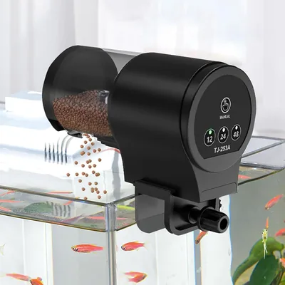 Aquariumeedselverdeler Mat: Automatische Visvoeder Dispenser met 100ML Grote Capaciteit - Waterdicht