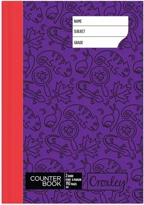 CROXLEY Eco Counter Book 2 Quire A4 192 Page Purple