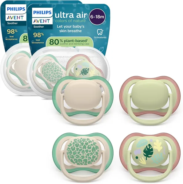 Philips Avent Ultra Air Pacifier Orthodontic Design 2 Stk, 11% Rabatt