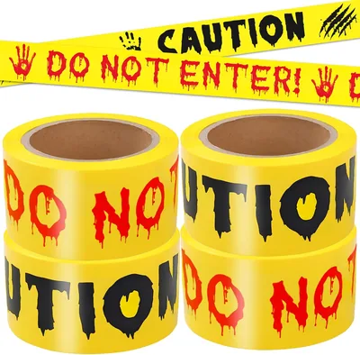 Halloween Decorations Caution Tape 2In x 82Ft