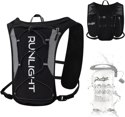 Vestes de course à pied pour hommes et femmes - Veste d'hydratation avec ceintures de poitrine ajustables et bouteille d'eau de 1500 ml
