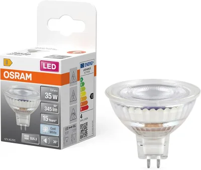 Osram LED Spotleuchte Star MR16 35.400 K Neutrales Weiß 3,4 W GU5,3 36° 345 lm 15.000 h Niedrigspannung – 27% Rabatt