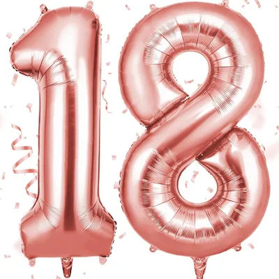 OFFCUP Ballonnen voor Feestdagen, Roze Goud, 40 cm, Ballon Nr. 18/81, Folieballon, Gigantische Ballonen, Decoratie, Partij