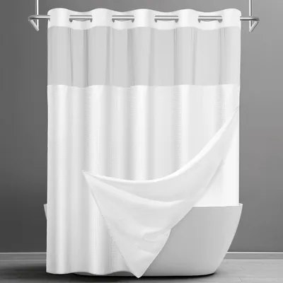 Aovfy No Hook Waffle Shower Curtain 5% Off