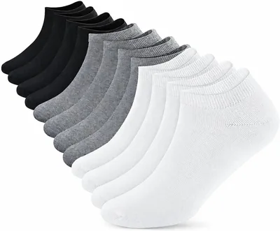WENRENMK 6 Par Bawełnianych Stopek Unisex, Rozmiary 37-42 | Oddychające i Lekkie Skarpetki Sportowe, Szybkoschnące
