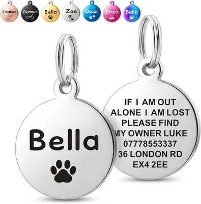 Deep Engraved Dog Tags Pet ID Tags Stainless Steel Best Deal