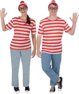 Wally Costume for Adults - Where's Wally Large Best Deal
