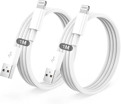 Cavo di ricarica Lightning Apple MFI certificato per iPhone 14 Pro Max/13/12/11, 2 pezzi 1M + 1M