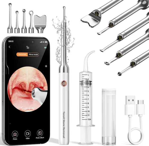 Tonsil Stone Removal Kit with Camera & LED Lights - Best Price