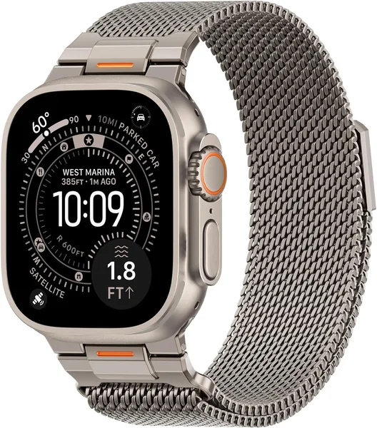 Milanese Magnetische Vervangingsband voor Apple Watch Ultra 3/2 - 49mm tot 40mm Mannen