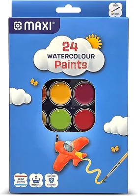 Maxi Watercolor Paint Set 24 Colors - 11% Off
