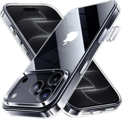 NIMASO iPhone 18 Pro/17 Pro用 ショックプルーフ クリアー アンチイエローイング SGS ケース PC互換 NSC25F1661