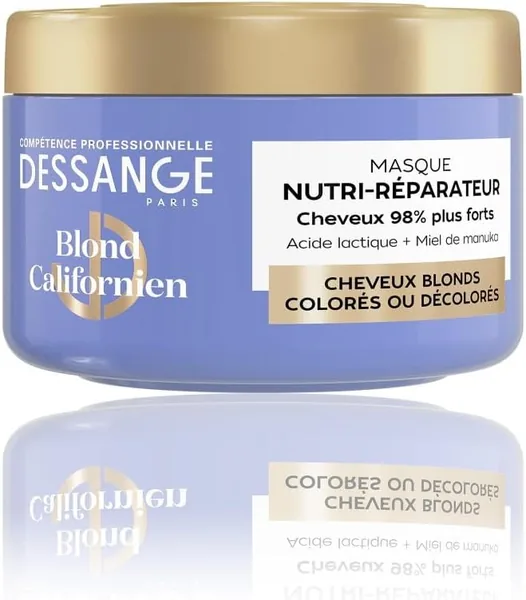 DESSANGE - Masque Capillaire Nutri-Réparateur Californien Blonde - Acide Lactique & Miel de Manuka - Nourrit, Répare et Protége