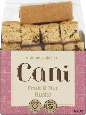 Cani Fruit and Nut Rusks 450 g