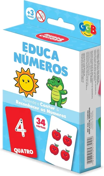 Cartas Educa N meros 34 Cards Grandes GGB Plast