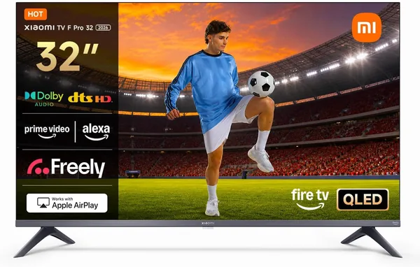 XIAOMI TV F Pro 32, 32 Inch (81 cm), QLED, Smart TV, Fire TV, Dolby Audio™, DTS Virtual:X, DTS-HD, A