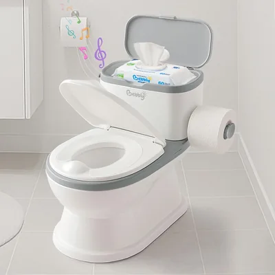BEBBLY Bañito Entrenador Infantil con Sonido Musical Desarrollo y Almacenamiento Asiento Antideslizante para Niños y Niñas