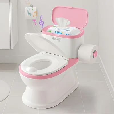 BEBBLY Bañito Entrenador Infantil con Sonido Musical Portarrollo y Almacenamiento Asiento Antiderrapante para Niños y Niñas - 16% Off