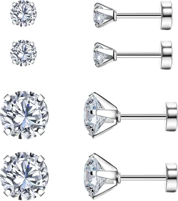SmileBelle Cubic Zirconia Stud Earrings Best Deal