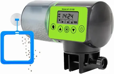Automatic Fish Feeder for Aquarium Vacation, 200ml Programmable Dispenser