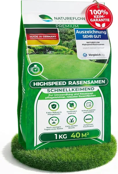 Lawn Seeds Quick Germinating Spring 1 kg - Test Very Good