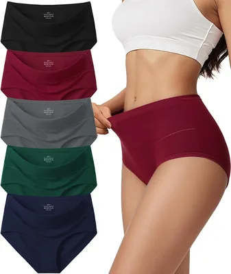 Vevmon Cotton High Waisted Underwear 5 Pack