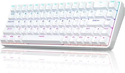 Clavier mécanique Dierya DK68 60% pour jeux, sans fil triple mode (Bluetooth/2.4G/USB-C), rétroéclairage RGB, batterie 3000mAh