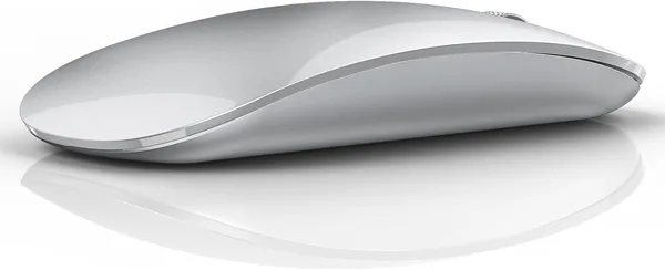 Silent Tri-Mode Wireless Mouse (Dual Bluetooth 5.1 + 2.4 GHz) with USB Receiver