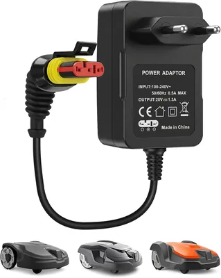 Binamao 28V 1.3A Kraftadapter Kompatibel med Husqvarna Automower 105, 310, 315, 315X, 305, 310 Mark II, 315 Mark II Lawn Mowers