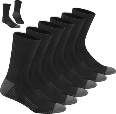 NAVYSPORT 6P Chaussettes de Sport en Coton Homme et Femme | Technologie DRI-
