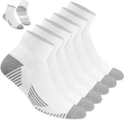 NAVYSPORT 6P Chaussettes de Sport en Coton Homme et Femme | Socquettes Mi-Hautes | Technologie DRI-