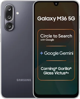 सैमसंग गैलेक्सी M36 5G मोबाइल (वेल्वेट ब्लैक, 6GB रैम, 128GB स्टोरेज) | गूगल जुड़वां | गोरिल्ला ग्लास विक्टस+ | 7.7mm | एआई एनहांस - 25% ऑफ