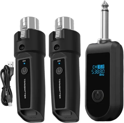 Guitar Microphone System Wireless Audio Mixer Adapter For Video Blogging Karaoke