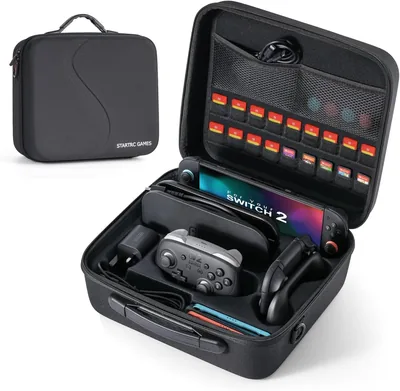 Nintendo Switch 2 Carrying Case - Large Travel Case with Game Card Slots
