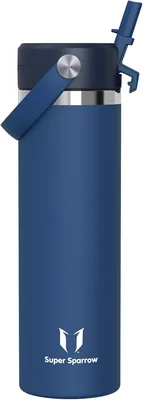 Super Sparrow SwivelSip Isolato Bottiglia d'Acqua - 500 ml/750 ml/1.2 L - Bottiglia in Acciaio Inossidabile con Sistema SwivelSip - BPA-Free Termico