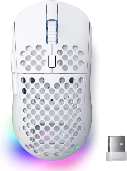 Mouse sans fil Dierya x TMKB M1 pour jeux, capteur optique 24000 DPI, 90g, 6 boutons programmables, éclairage RGB, 180h - Best Deal