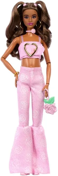 Barbie Fashionista Deluxe: Boneca de Moda com Vestido Rosa Estrelado e Acessórios - 26% de Desconto