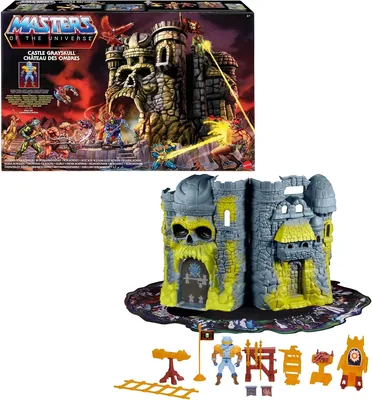 Conjunto Castelo de Grayskull Vintage, Brinquedo Masters of the Universe, Compacto com Acessórios Inclusos