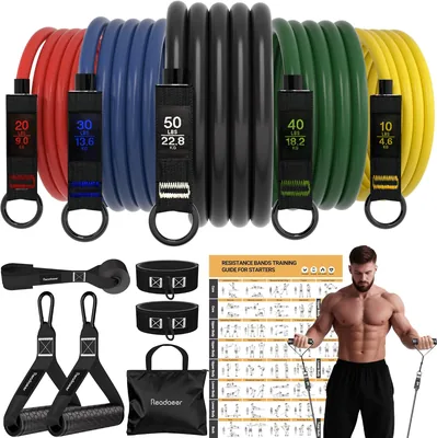 Latex Resistance Bands Set - 150/300lbs