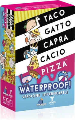 Pizza Taco Gatto Capra - Gioco da Tavolo Impermeabile per Adulti e Bambini da 8 Anni - Durata 10 Minuti