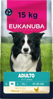 Eukanuba, Alimento Fresco de Pollo para Perros de Raza Mediana - Alimento Seco Premium para Perros Adultos, 15 kg