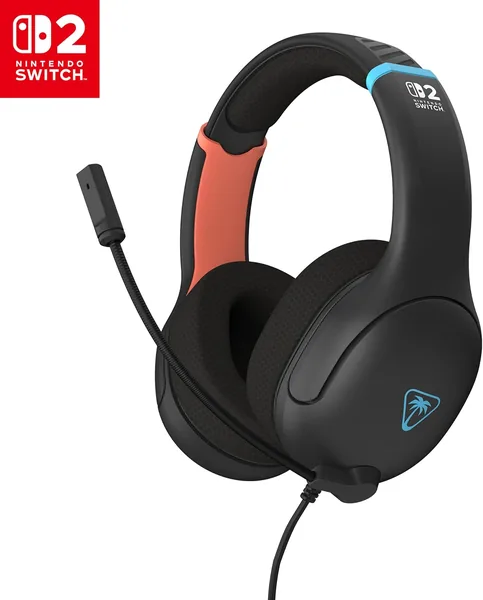 Turtle Beach Airlite Fit Auriculares de Juego Filo con Cable en Gris Carbón - Licencia Oficial para Nintendo Switch 2 (68% Off)