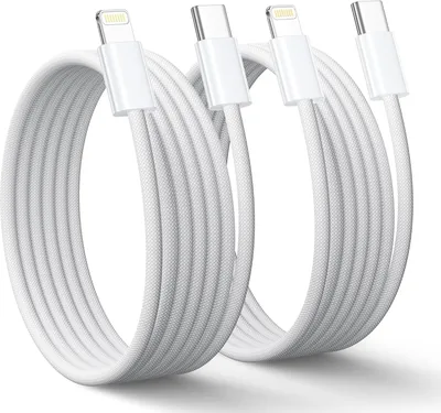 Kabel USB C Lightning 1M, 2 szt. Apple MFi oryginalny dla iPhone'a | Certyfikat Power Delivery dla iPhone 14/13