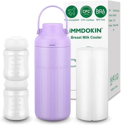 Compact Breast Milk Cooler Bottle 12oz, Portable Breastmilk Chiller